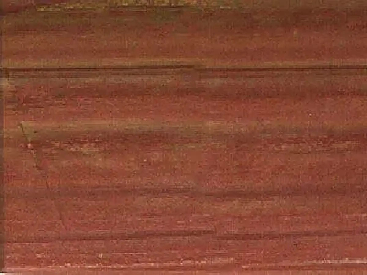 Alvdal quartzite, échantillon poli – Marmi di Carrara – rouge rouille, brun (1)
