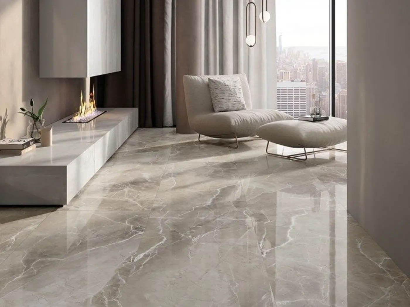 Arabescato marble flooring – Marmi di Carrara – beige, grey (38)