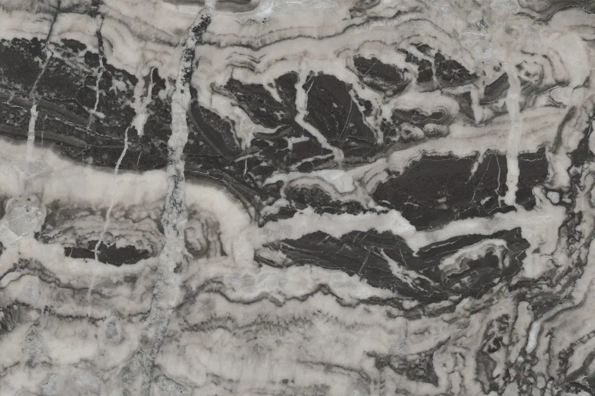 Arabescato Orobico Grigio limestone polished sample – Marmi di Carrara – grey, charcoal (1)