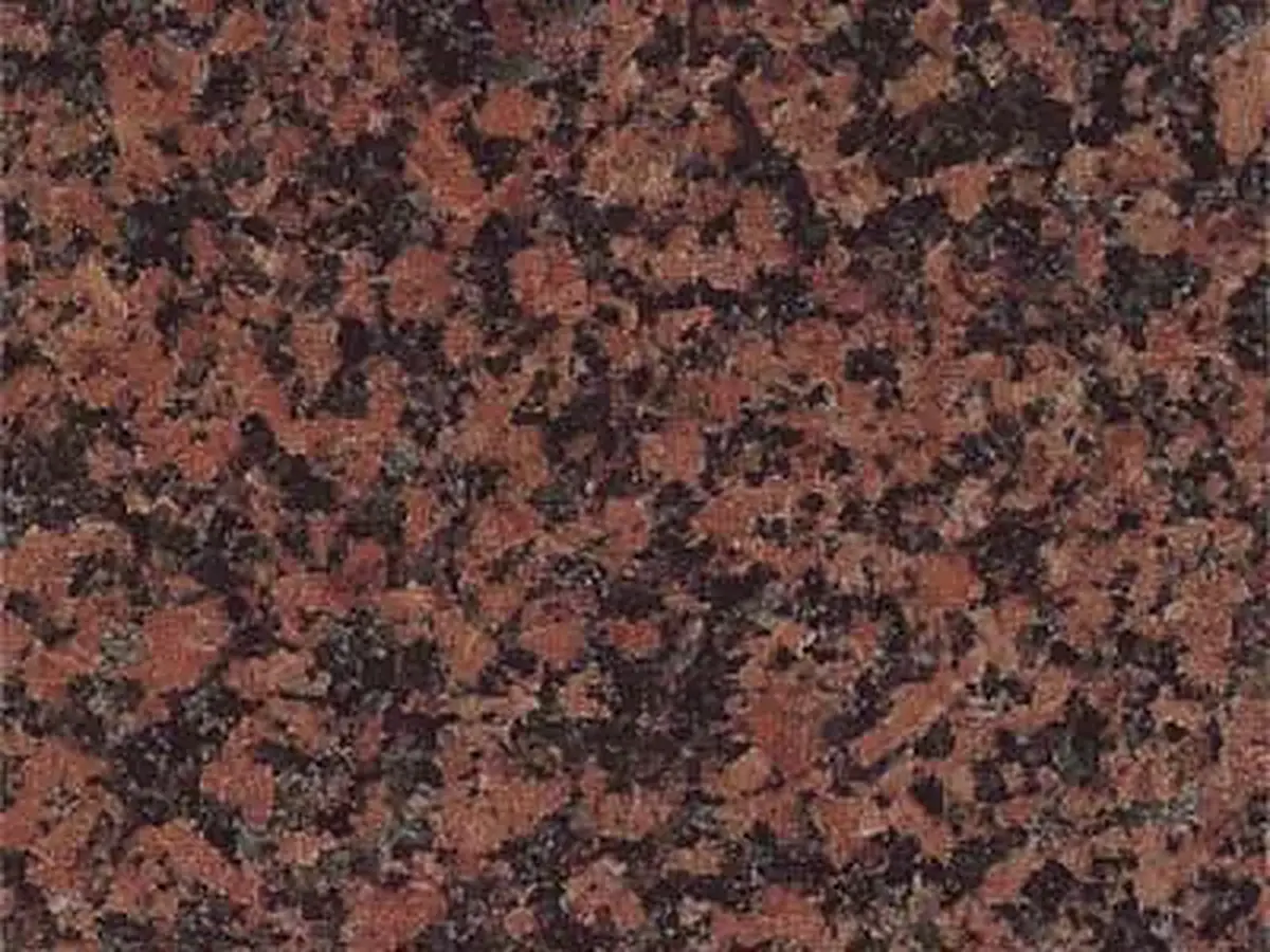 Balmoral Red, Fine-Grained granite polished sample – Marmi di Carrara – brown, charcoal (1)