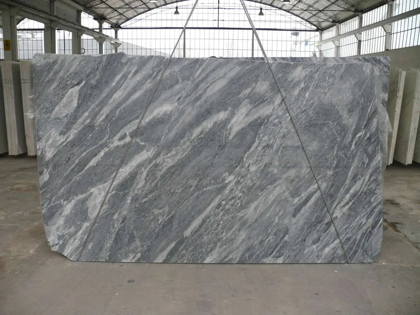Bardiglio Marmor, Plattenoberfläche – Marmi di Carrara – grau, grün (16)