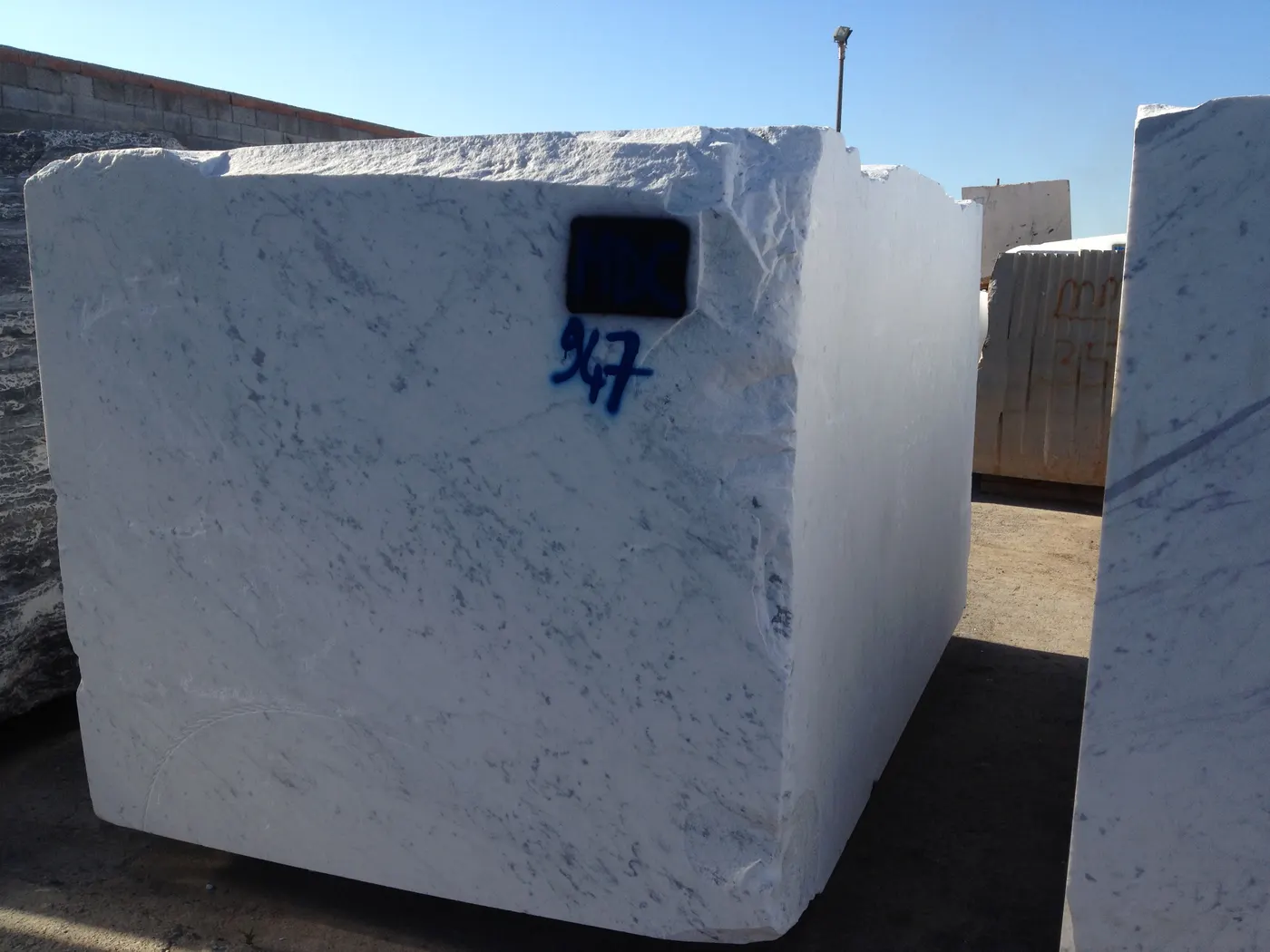 Bianco Carrara marbre, surface de dalle – Marmi di Carrara – vert, violet (11)