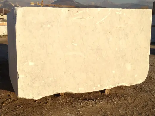 Bianco Carrara marble slab surface – Marmi di Carrara – ivory, brown (37)