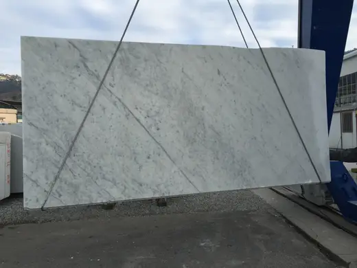 Bianco Carrara marble slab surface – Marmi di Carrara – grey, charcoal (69)