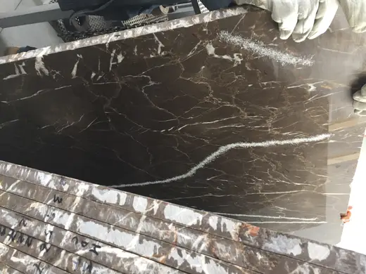 Bianco Carrara marble slab surface – Marmi di Carrara – charcoal, grey (70)