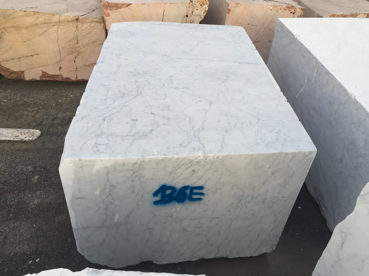 Bianco Carrara C мрамор, карьерный блок – Marmi di Carrara – серый, антрацитовый (29)
