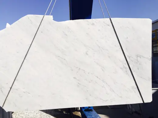 Bianco Carrara C marble slab surface – Marmi di Carrara – white, blue (37)