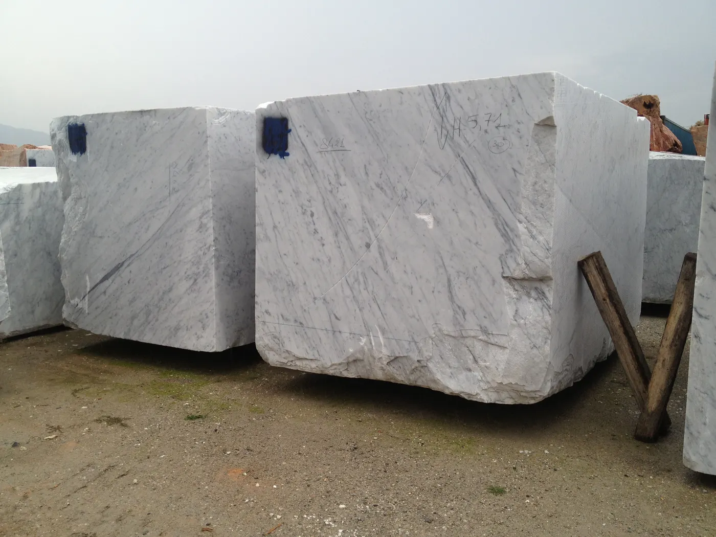 Bianco Carrara CD Marmor, Plattenoberfläche – Marmi di Carrara – grau, anthrazit (10)