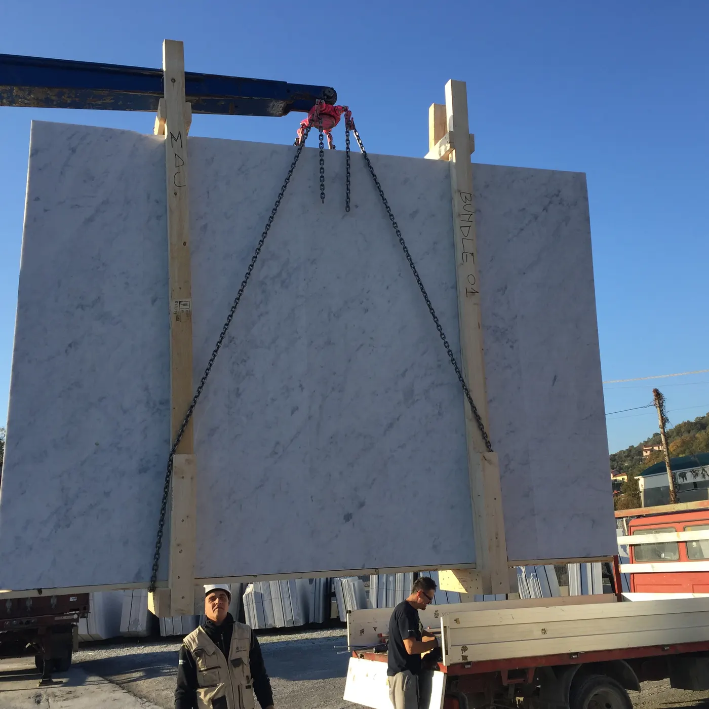 Bianco Carrara CD marbre, surface de dalle – Marmi di Carrara – vert, bleu (33)