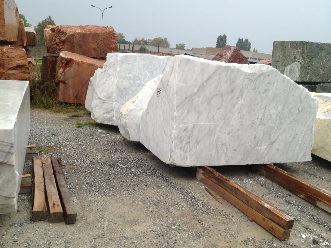 Bianco Carrara CD marble slab surface – Marmi di Carrara – grey, light grey (57)