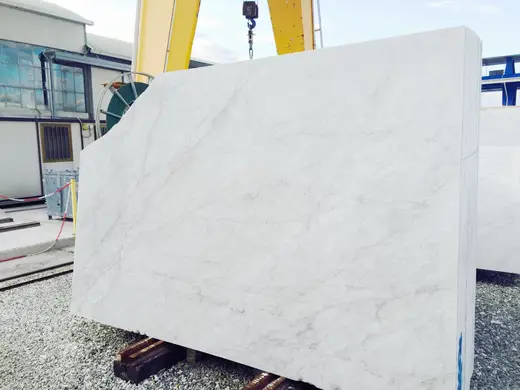 Bianco Carrara CD marble slab surface – Marmi di Carrara – ivory, grey (65)