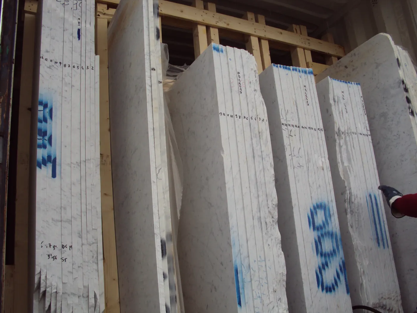 Bianco Gioia marmo, superficie di lastra – Marmi di Carrara – grigio, verde (33)