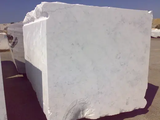 Bianco Gioia marble quarry block – Marmi di Carrara – light grey, charcoal (65)