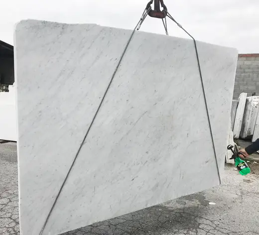 Bianco Gioia marble slab surface – Marmi di Carrara – light grey, grey (67)