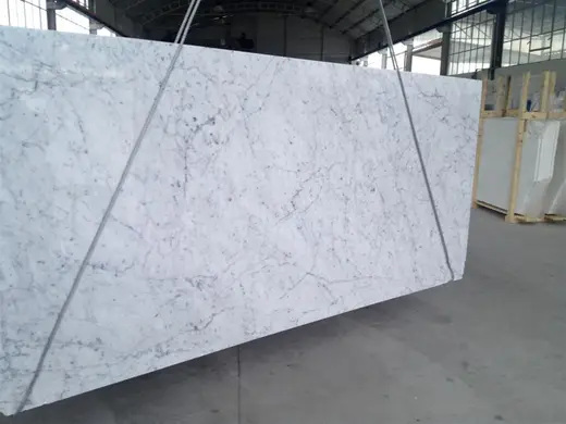 Bianco Gioia marble slab surface – Marmi di Carrara – light grey, charcoal (77)
