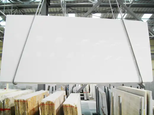 Bianco Thassos Extra marble slab surface – Marmi di Carrara – white, green (2)