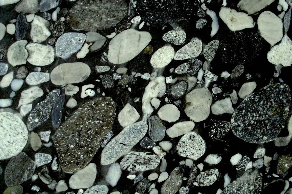 Black Mosaic гранит, полированный образец – Marmi di Carrara – антрацитовый, чёрный (1)