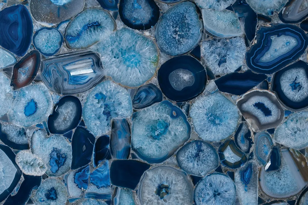 Blue Agate marmo, superficie di lastra – Marmi di Carrara – blu, antracite (1)
