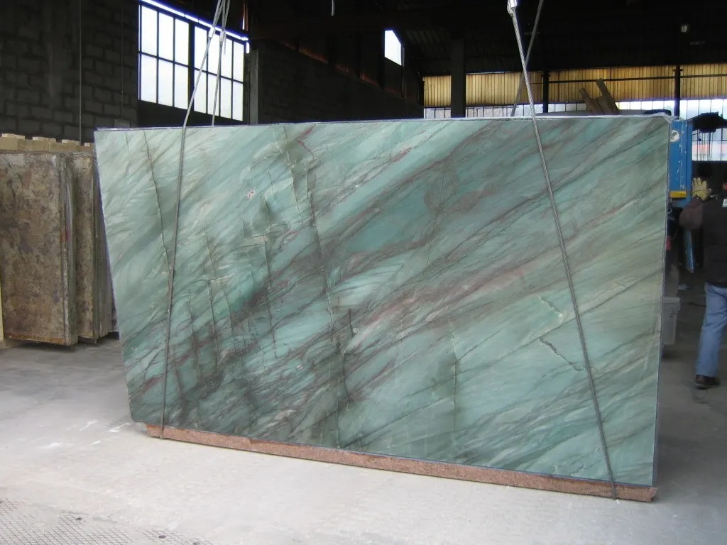 Botanic Green marmo, superficie di lastra – Marmi di Carrara – verde, grigio (1)