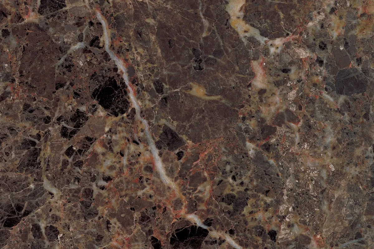 Breche Nouvelle caliza, muestra pulida – Marmi di Carrara – marrón, antracita (1)