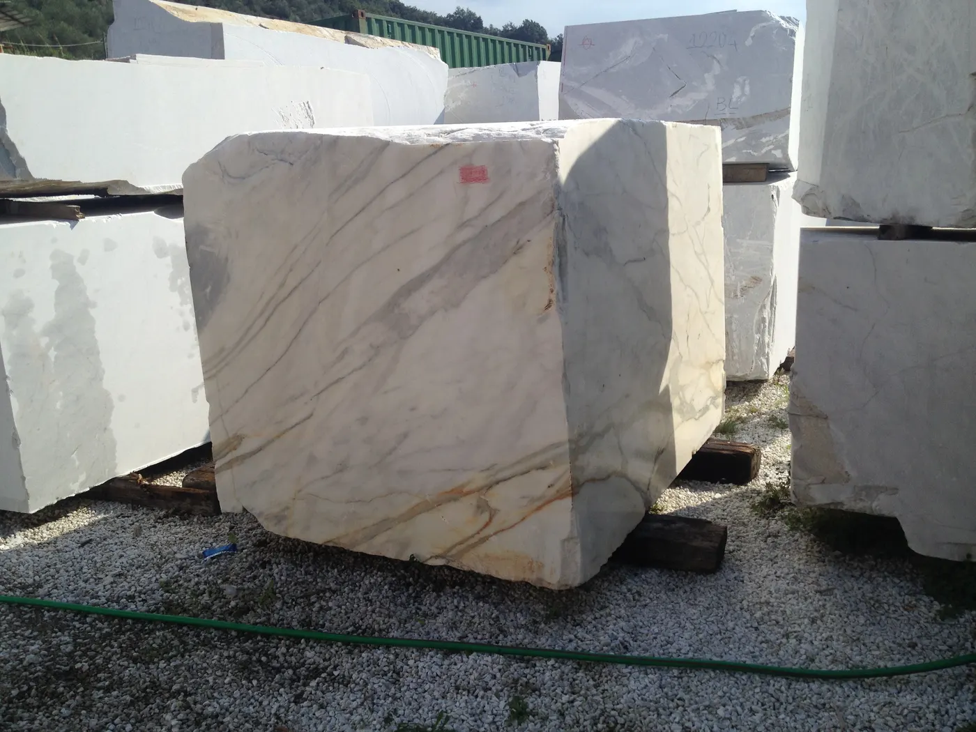 Calacatta Marmor, Plattenoberfläche – Marmi di Carrara – grau, grün (4)