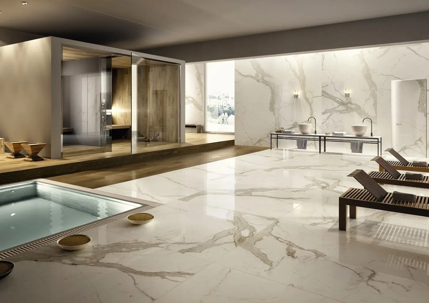 Calacatta Oro marble flooring – Marmi di Carrara – grey, charcoal (17)