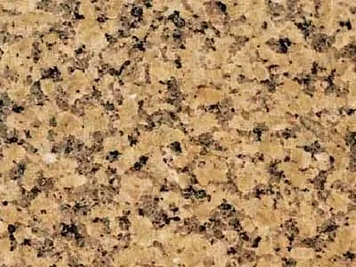 Dzhil - Tau yellow granite polished sample – Marmi di Carrara – gold, brown (1)