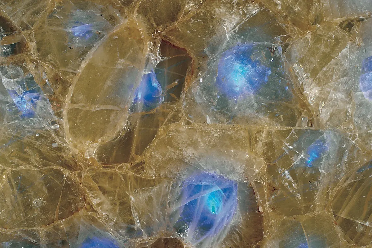 Fiber Optic Quartz Blue marmo, superficie di lastra – Marmi di Carrara – grigio, verde (1)