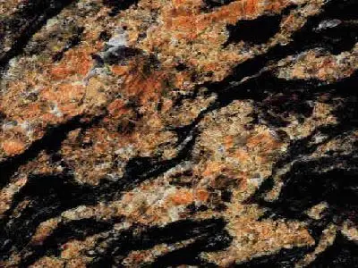 Flame Creek гранит, полированный образец – Marmi di Carrara – чёрный, золотистый (1)
