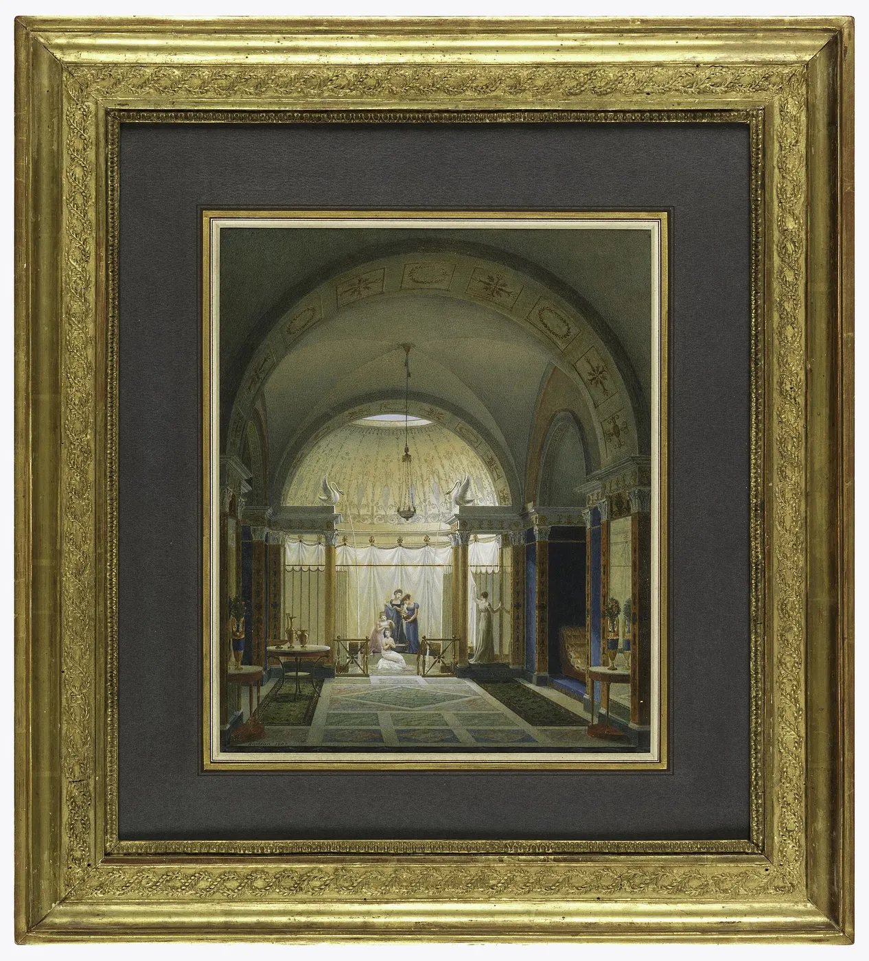 Bathroom: Drawing, Bathroom and Boudoir Interior, 1807 (CH 18794675)