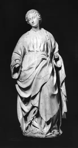 Dettaglio di superficie: Antonello Gaggini - Female Saint - Walters 27543