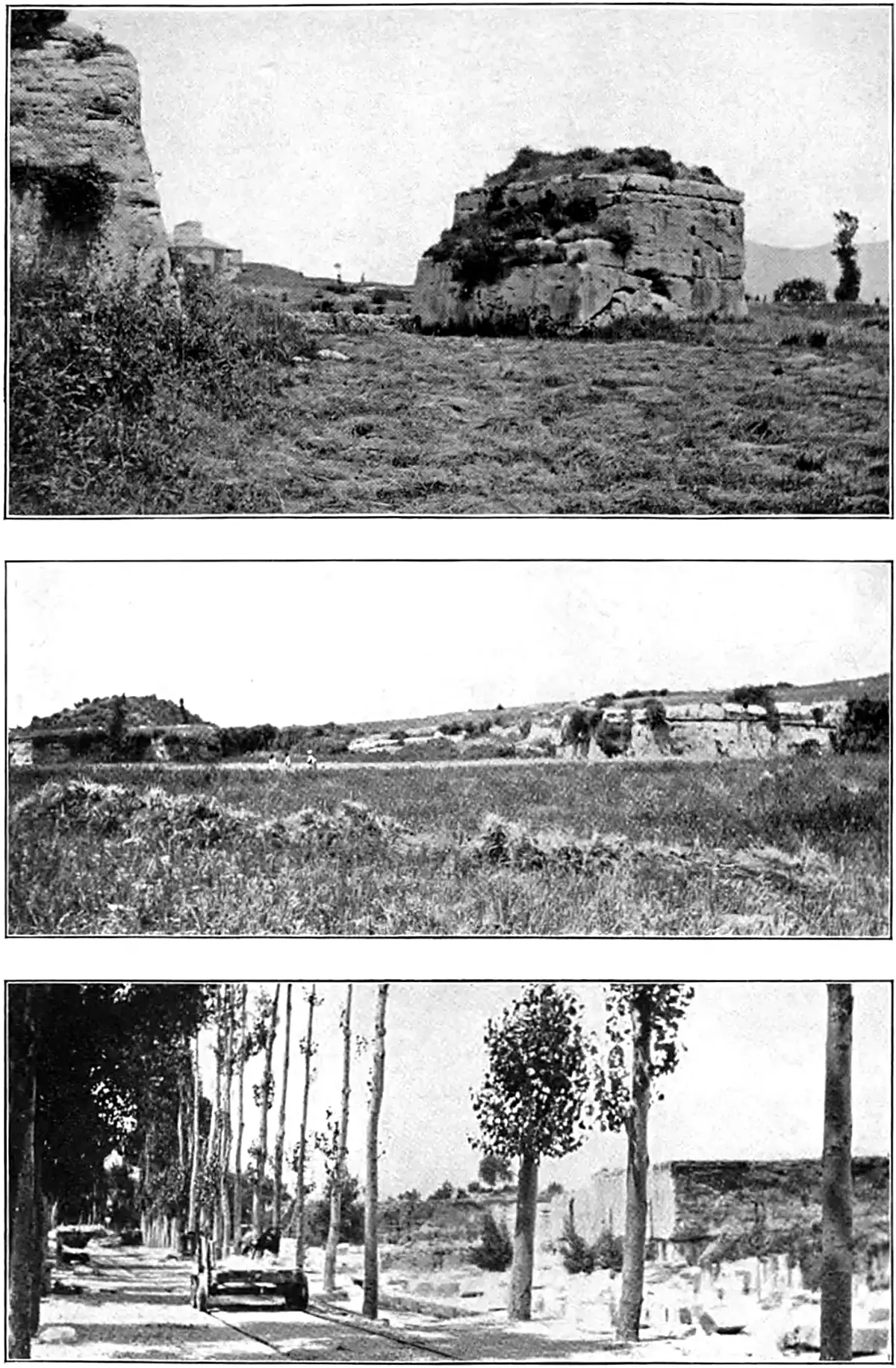 Surface detail: Vitruvius the Ten Books on Architecture - Travertine Quarries on the Roman Campagna