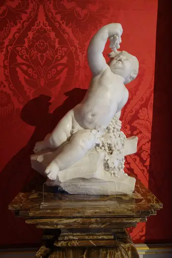 Surface detail: Autumn, by Camillo Rusconi, c. 1700, marble, on pedestal by Morel & Seddon, c. 1700, limes
