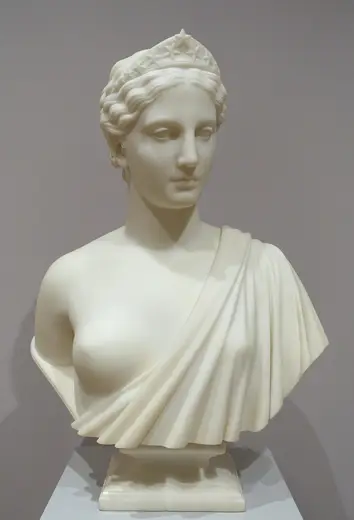 Surface detail: America by Hiram Powers, 1854, marble - Fogg Art Museum, Harvard University - DSC01236