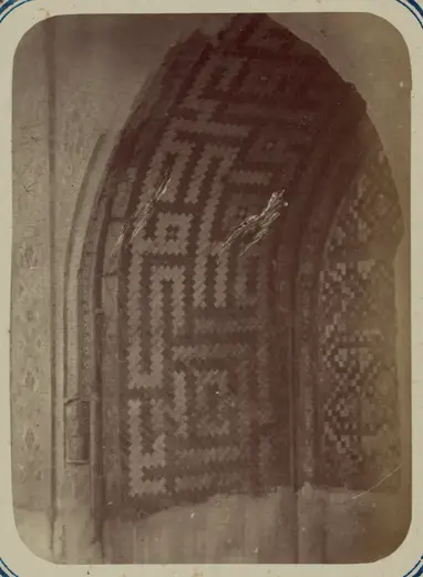 Surface detail: Antiquities of Samarkand. Madrasah of Ulugh Beg. Marble Column WDL3868