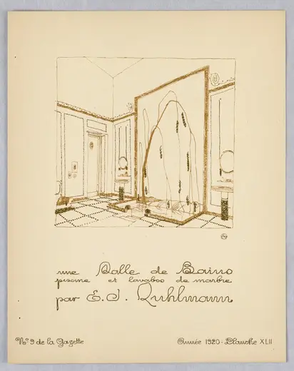 Surface detail: Print, Gazette du Bon Ton, Vol. 2, No. 9, pages de Croquis, Plate 42, 1920 (CH 18509409)