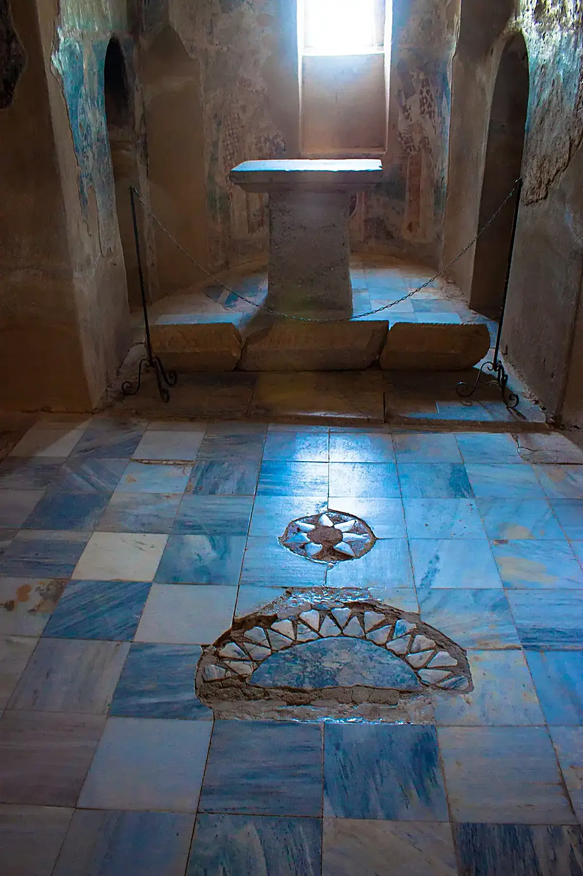 Flooring: Marble floor in Peribleptos Monastery, Mystras