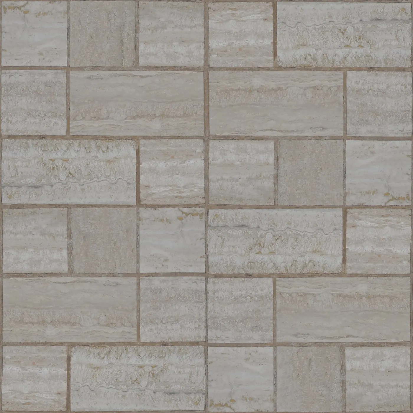 Flooring: Beige cream marble cobblestone pattern seamless tiled floor paving texture
