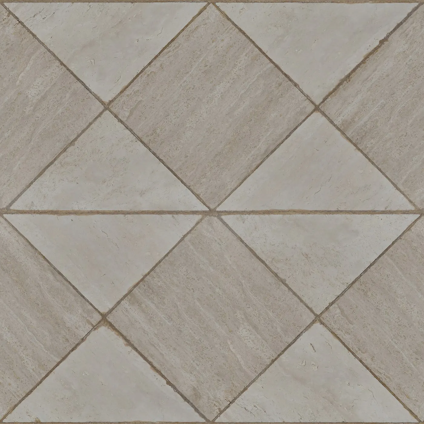 Flooring: Cream ivory taupe marble diagonal diamond checkered pattern seamless tile floor paving tex
