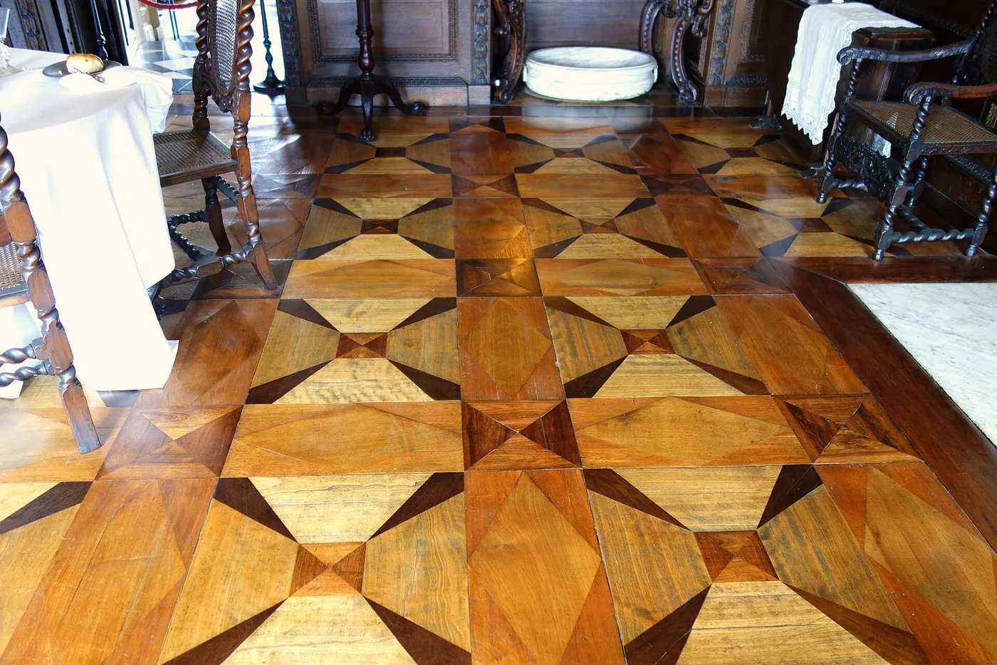 Flooring: Floor, Marble Dining Room - Ham House - London, UK - DSC07880