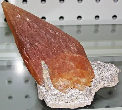 Quarry view: Calcite crystal (Pugh Quarry, near Custar, Ohio, USA) 4
