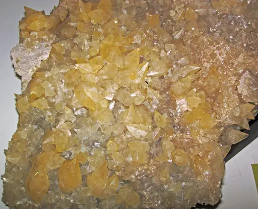Quarry view: Calcite crystals (Pugh Quarry, near Custar, Ohio, USA) 3