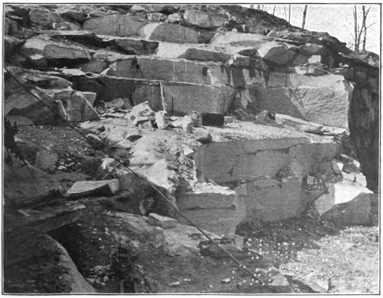 Quarry view: Bulletin 426 Plate IV B Guilford and Waltersville Granite Company Quarry