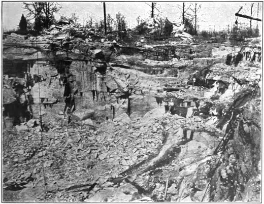 Quarry view: Bulletin 426 Plate VI B Guilford and Waltersville Granite Company Quarry