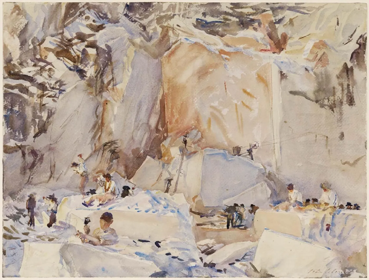Quarry view: Sargent - Carrara Monsieur Dervillé's Quarry, 1911, 12.236