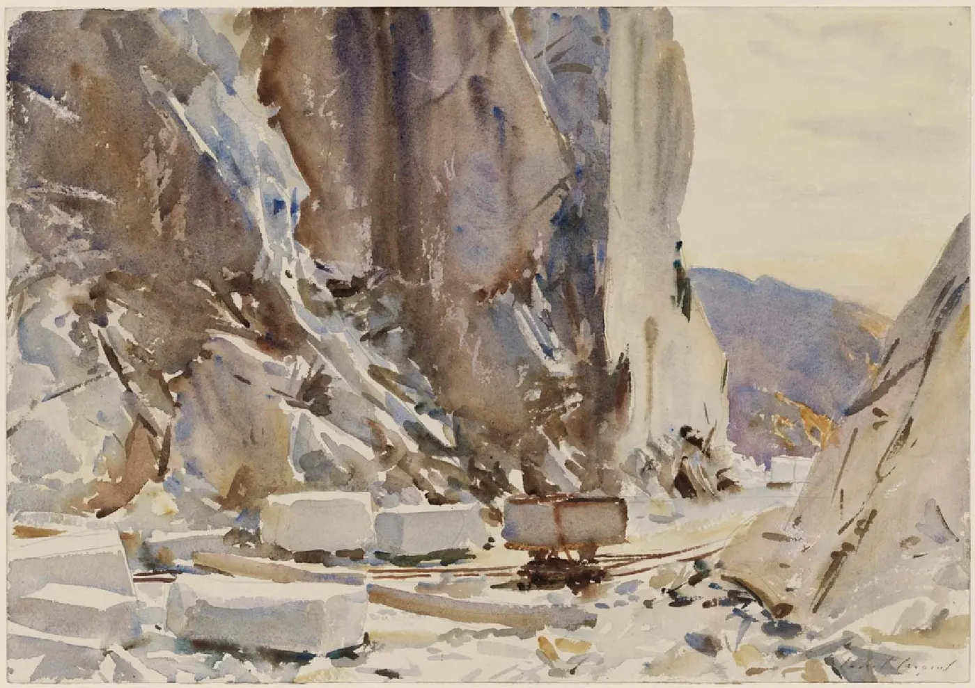 Steinbruchansicht: Sargent - Carrara Quarry II, 1911, 12.237