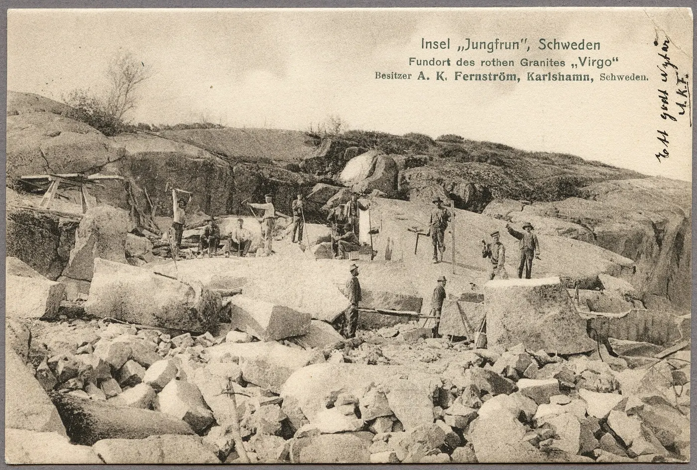Steinbruchansicht: Granite quarry Blå Jungfrun