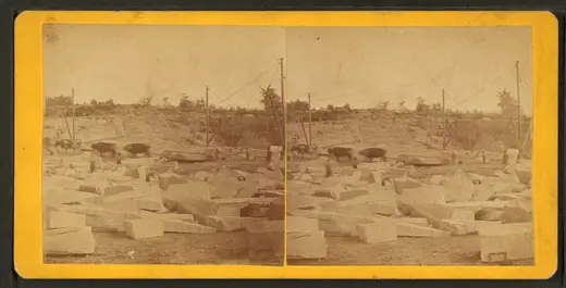 Quarry view: Hallowell granite quarry, by Morse & Simmons