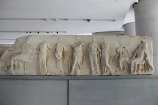 Slab surface: Acropolis Museum Pentelic Marble Frieze from the Temple of Athena Nike (28409105196)