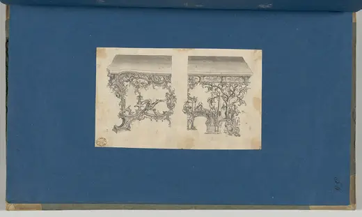 Slab surface: Frames for Marble Slabs, in Chippendale Drawings, Vol. I MET DP-14278-051
